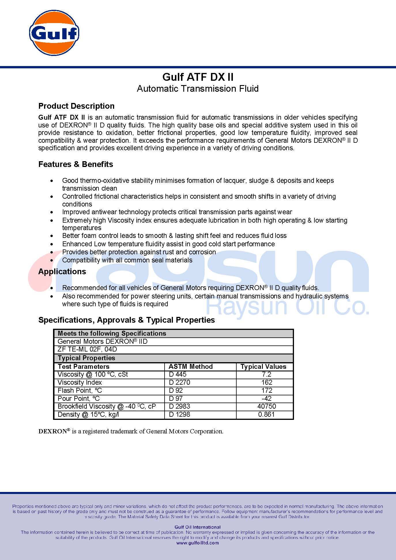 ATF DX II 1 Liter – کارسان پخش سیال